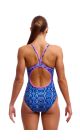 Funkita Ladies Blue Viper Diamond Back One Piece Swimsuit - Blue/Multi