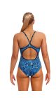 Funkita Ladies Flight School Diamond Back One Piece Swimsuit - Blue