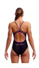 Funkita Ladies Power Shift Diamond Back One Piece Swimsuit - Black/Multi