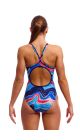 Funkita Ladies Wave Craze Diamond Back One Piece Swimsuit - Multi
