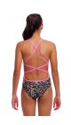 Funkita Girls Copper Cluster Strapped In One Piece Swimsuit - Multi