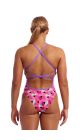 Funkita Ladies Ninja Star Strapped In One Piece Swimsuit - Pink/Multi