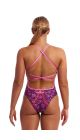 Funkita Ladies Walk Together Strapped In One Piece Swimsuit - Pink/Multi