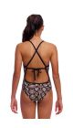 Funkita Girls Rattle Racer Tie Me Tight One Piece Swimsuit - Gold/Black