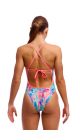 Funkita Ladies Tickle Pink Tie Me Tight One Piece Swimsuit - Multi