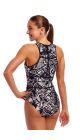 Funkita Ladies Night Flyer Hi Flyer One Piece Swimsuit - Black/White