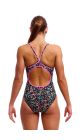 Funkita Ladies Copper Cluster Diamond Back Secure One Piece Swimsuit - Multi
