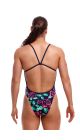 Funkita Ladies Feeling Rosy High Leg One Piece Swimsuit - Multi