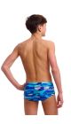Funky Trunks Boys Pace Racer Sidewinder Trunks - Blue