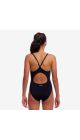 Funkita Ladies Still Black Diamond Back Secure One Piece Swimsuit - Black