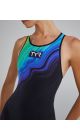 TYR Womens Venzo Volconyx Openback Kneeskin - Lime/Navy