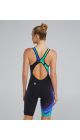 TYR Womens Venzo Volconyx Openback Kneeskin - Lime/Navy