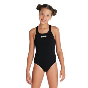 Arena Girls Team Swim Pro Solid Swimsuit - Black