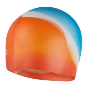 Speedo Multi Colour Silicone Cap - Blue/Orange