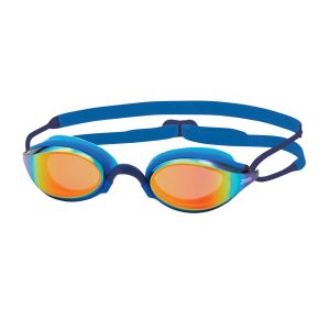Zoggs Fusion Air Titanium Goggle - Blue/Mirrored Orange