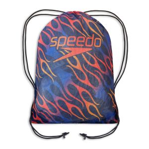Speedo Printed Mesh Bag - Blue/Red/Orange Flames