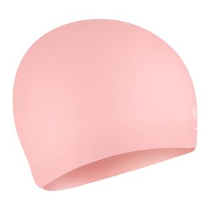 Speedo Plain Moulded Silicone Cap - Light Pink