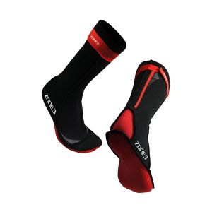 Zone3 Neoprene Swim Socks - Black/Red
