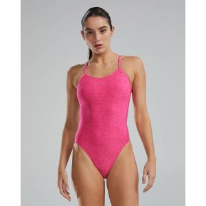 TYR Womens Lapped Solid Cutoutfit - Pink Me Up