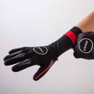 Zone3 Neoprene Swim Gloves - Black/Red