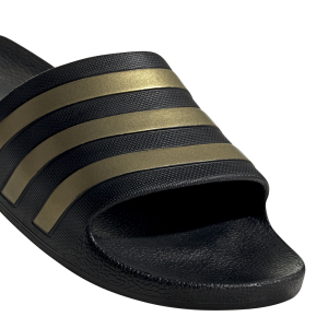 Adidas Adilette Aqua Slides - Black/Gold