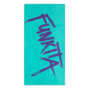 Funkita Tagged Mint Cotton Jacquard Towel - Mint/Purple