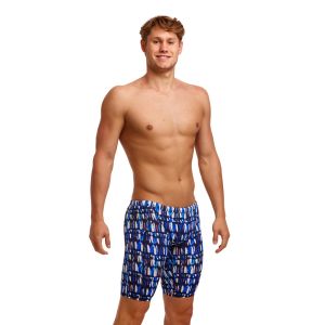 Funky Trunks Mens Perfect Teeth Training Jammer - White/Blue/Red