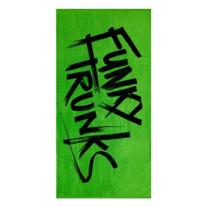Funky Trunks Tagged Green Cotton Jacquard Towel - Green