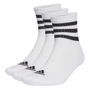 Adidas 3-Stripes Cushioned Sportswear Mid-Cut Socks 3 Pairs - White