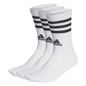 Adidas 3-Stripes Cushioned Crew Socks 3 Pairs - White