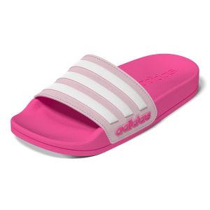Adidas Junior Adilette Shower Slides - Clear Pink/White
