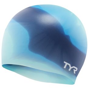TYR Junior Tie Dye Silicone Cap - Blue