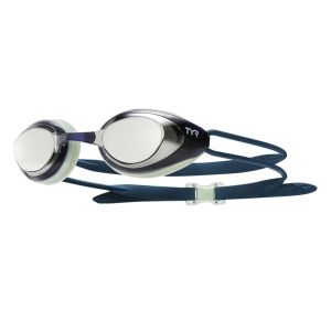 TYR Black Hawk Racing Mirrored Goggle - Silver/Teal