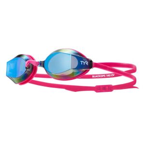 TYR Blackops 140 EV Female Fit Mirror Racing Goggles - Blue/Pink