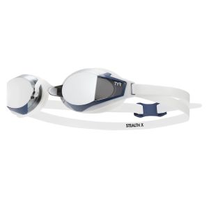 TYR Stealth X Mirror Racing Goggles - White