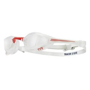 TYR Tracer X Elite Racing Goggle - White/Red/Navy