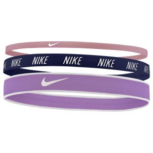 Nike Mixed Width Headbands 3pk - Red Stardust/Purple Ink/White
