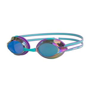 Zoggs Racer Titanium Mirrored Goggle - Violet/Turquoise/Mirrored Blue