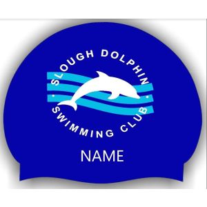 Slough Dolphin Club Logo + Name Cap - Royal/Sky/White