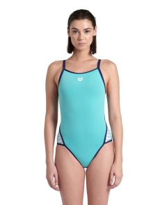 Arena Womens Icons Solid Super Fly Back Swimsuit - Water/Navy