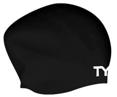 TYR Long Hair Wrinkle Free Silicone Cap - Black