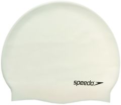 Speedo Flat Silicone Cap - White
