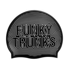 Funky Trunks Silver Lines Swim Cap - Black