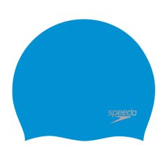 Speedo Plain Moulded Silicone Cap - Blue
