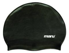 Maru Solid Silicone Swim Hat - Black