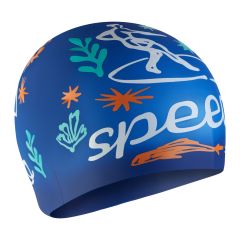 Speedo Junior Slogan Print Cap - Blue/White