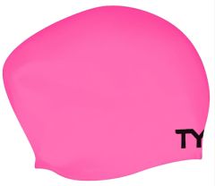 TYR Long Hair Wrinkle Free Silicone Cap - Pink