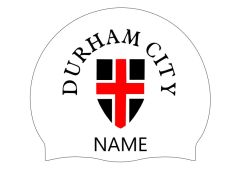Durham City Club Logo + Name Cap - White/Black/Red