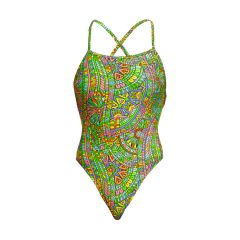 Funkita Ladies Minty Mixer Strapped In One Piece - Green/Multi