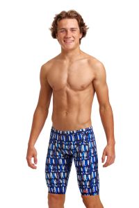 Funky Trunks Boys Perfect Teeth Training Jammers - White/Blue/Red